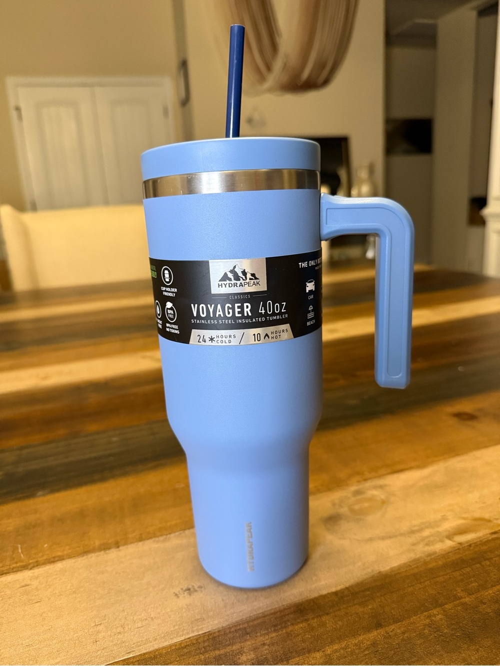 HydraPeak Voyager 40oz Insulated Tumbler - Light Blue